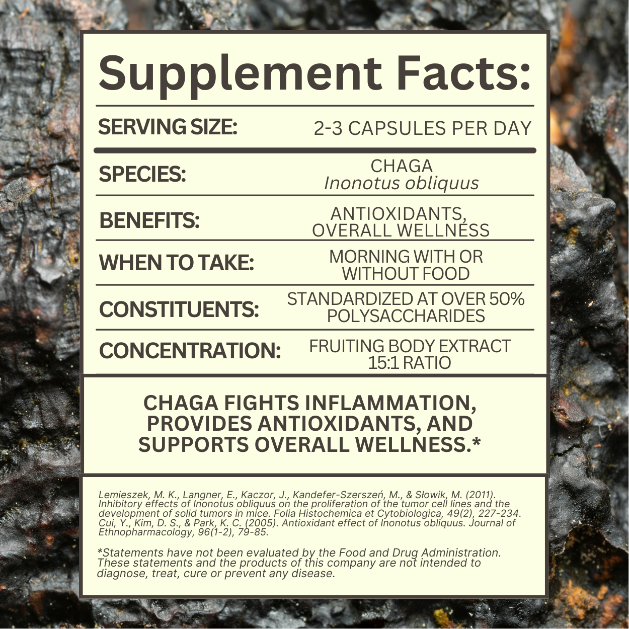 Chaga Sclerotia Extract Capsules