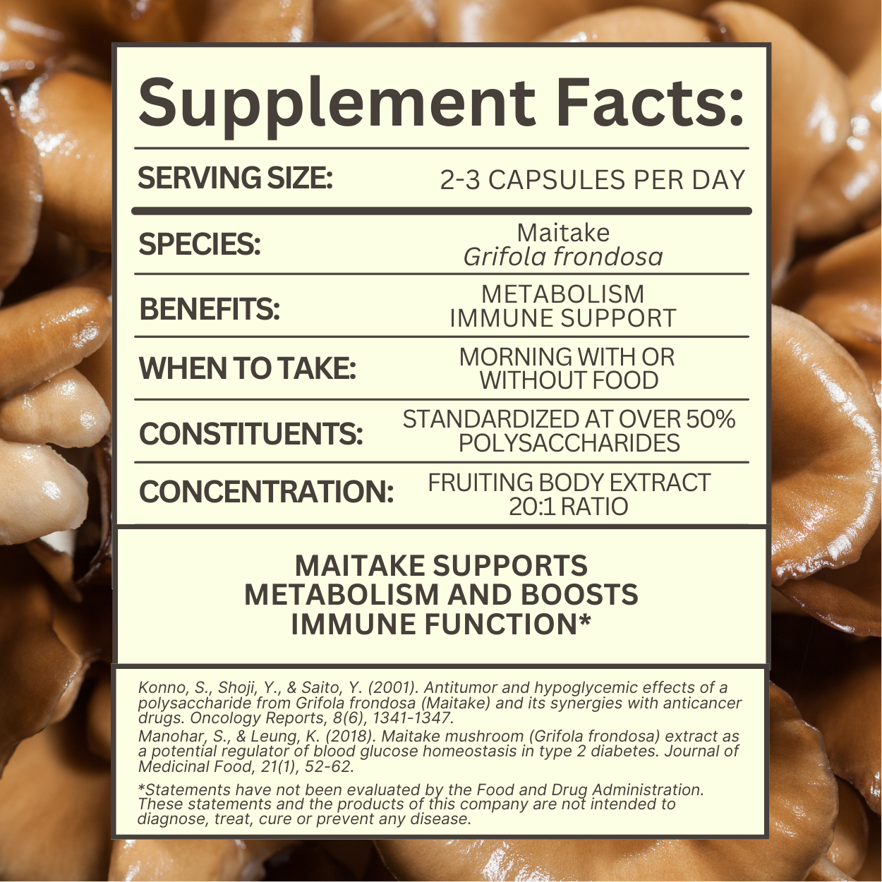 Maitake Mushroom Extract Capsules